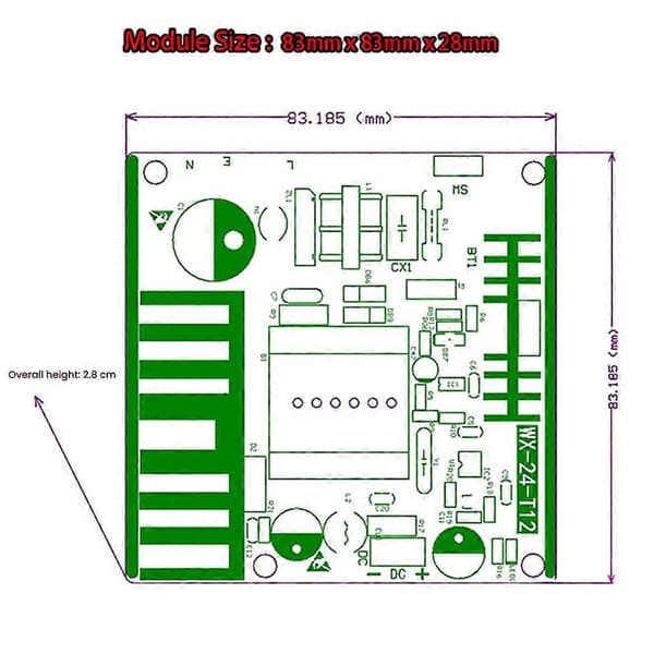 T12 Strømforsyningsmodul 24V 150W 6A til STC OLED LED Svejse Loddekolbestation DIY AC-DC Isoleret Strømmodul Blue