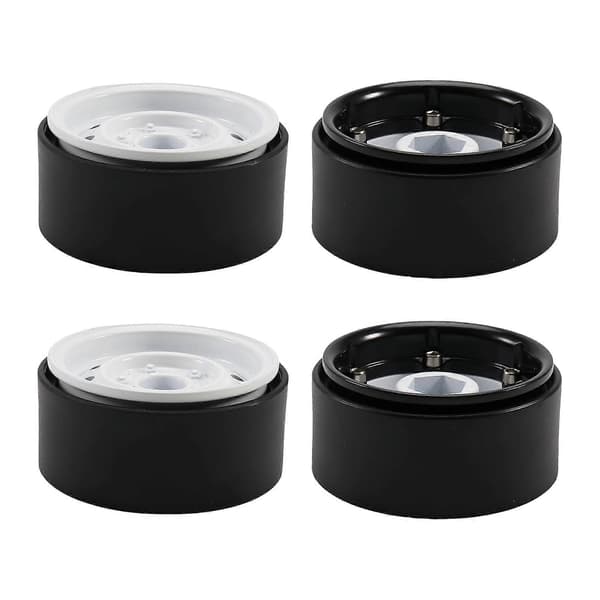 4 stk./sæt RC Crawler Retro Alloy 12 små huller 1,9 tommer Beadlock fælg til 1/10 RC biltilbehør Black & white