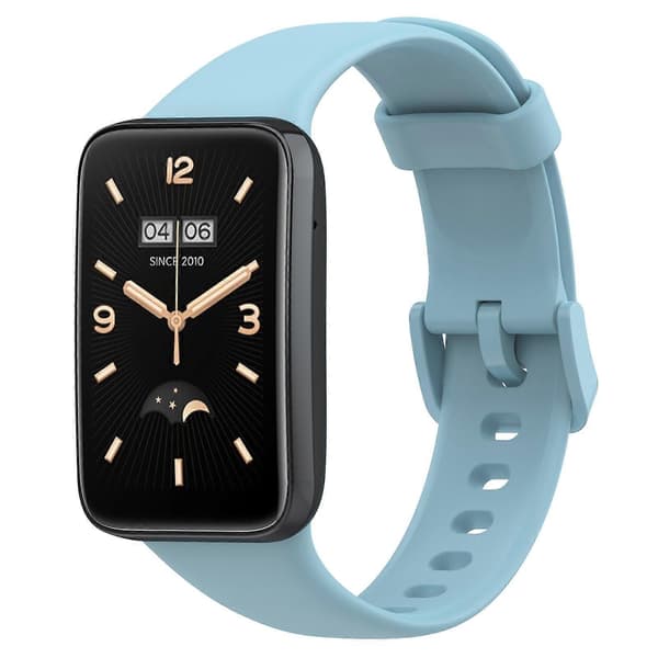 Ensfarvet silikone urrem til Xiaomi Mi Band 7 Pro Blue