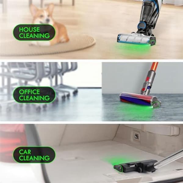 [13]2x Dust Detection LED Light for Vacuum Cleaner, Green Vacuum Cleaner Nozzle Accessory