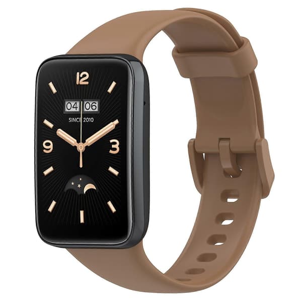 Ensfarvet silikone urrem til Xiaomi Mi Band 7 Pro Brown