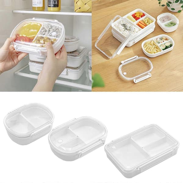 Bærbar studentmatboks Studentmatboks ABS Bentos-etui Måltidsboks Plasttekstur Perfekt for måltider og snacks liten small