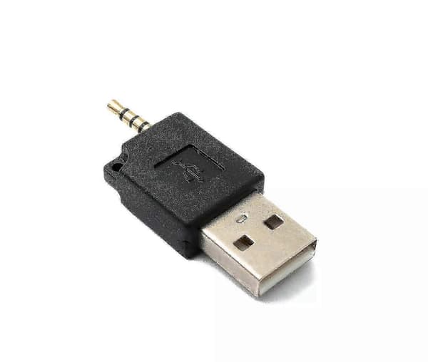Lyd USB-adapter 2,5 mm jackplugg til 2.0 Type A-plugg AUX-kabel i svart SZRH A-S