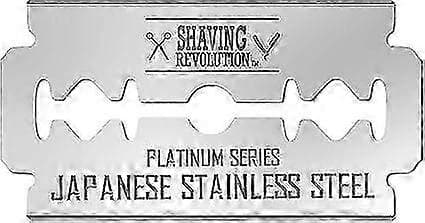 50 japanske barberblader i rustfritt stål – tett, ren barbering for menn