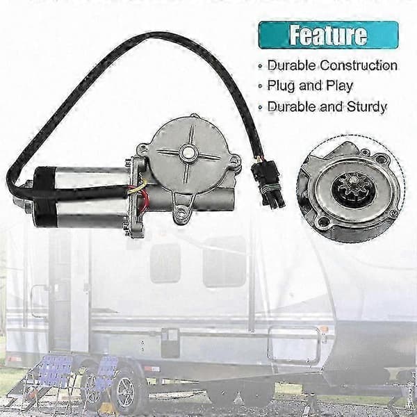 Replacement Motor for RV Step 300-1406 Compatible with RVs -Z Black  Silver