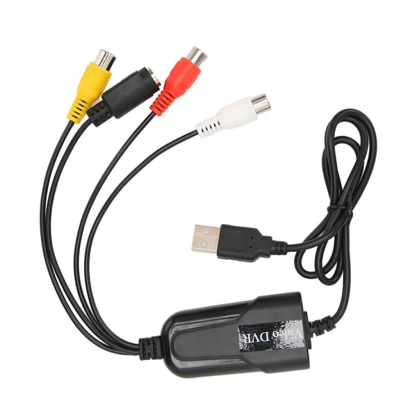 Videoopptakskort RCA til USB Lyd Videoomformer VHS DV VCR Hi8 DVD til Digital Omformer for Windows for OS X