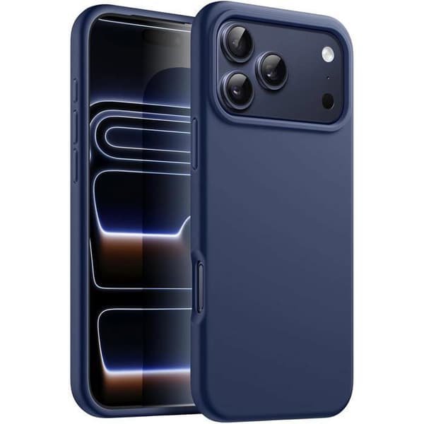 Etui til iPhone 18 Pro/17 Pro 6.3\" - Støtsikkert TPU Silikon Beskyttelsesdeksel, Marineblå