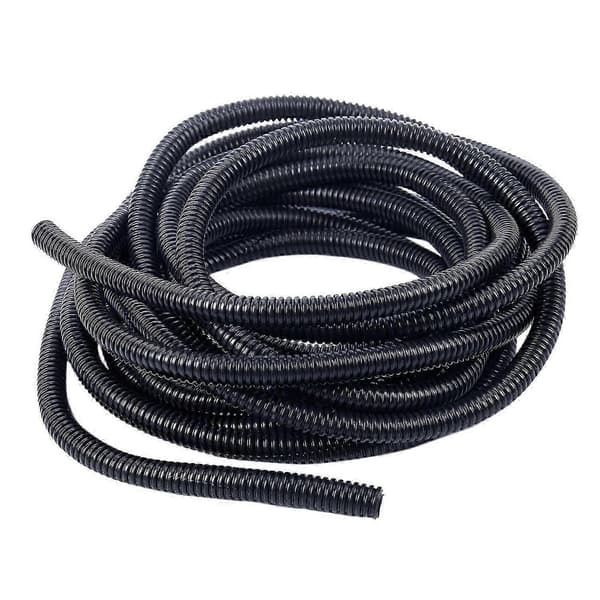 [13]20 Ft Split Wire Conduit Polyethylene Tubing Sort Farve Ærme Rør 10mm Indvendig Diameter