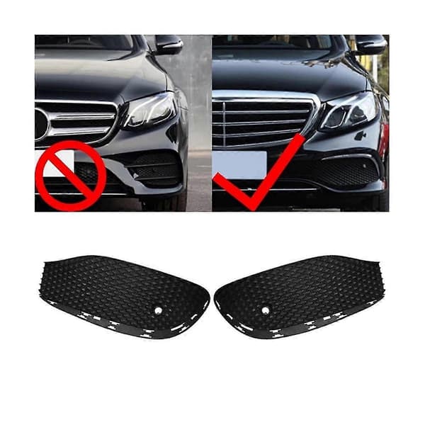 Bil Front Bumper Tåkelys Grill Tåkelysdeksel Med Kromlist For E-Klasse W213 2016-2020