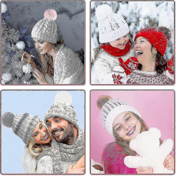 20 stycken DIY fuskpäls fluffig pompom med elastisk ögla för hattar nyckelringar halsdukar handskar väskor