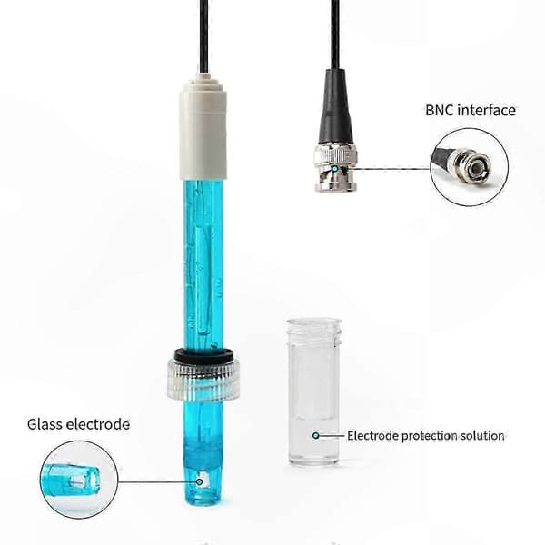 pH-elektrodesensorprobe for industrielt laboratoriebassengvannanalysator pH-måler tester As Shown