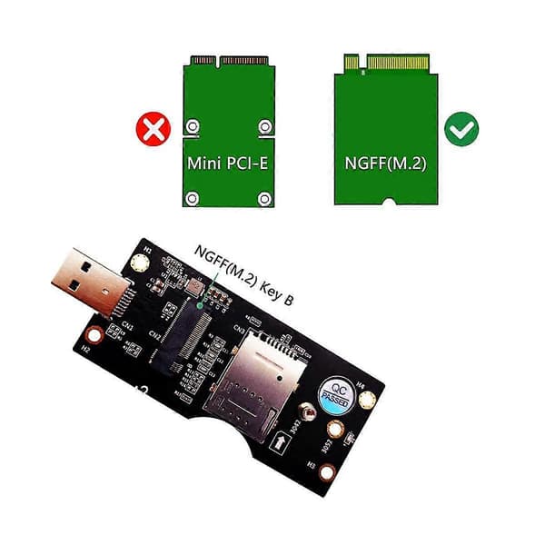 NGFF-modul til SIM med USB 3.0 3G/4G/5G-modul til USB 3.0 med SIM-kortslot bærbar adapterkort Green