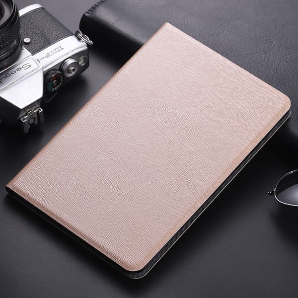 [13R] Stilrent etui til iPad Air 4/10.9\" Guld Flip Trækornlæder