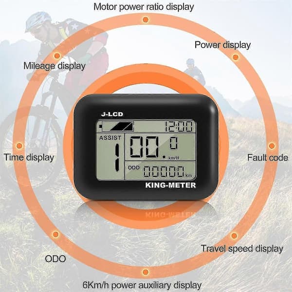 King-Meter J-LCD E-sykkel Instrument TFT Display Panel Kit