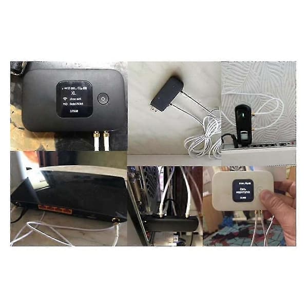 External 3G 4G LTE Antenna Outdoor with 5m Dual Slider CRC9 TS9 SMA for Router Modem white