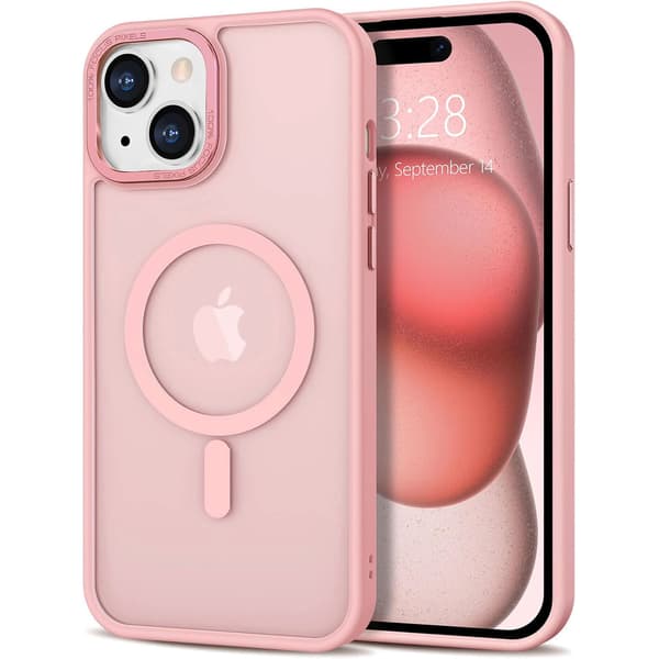 iPhone 14 PLUS Deksel - Magsafe Frostet Deksel – rosa pink