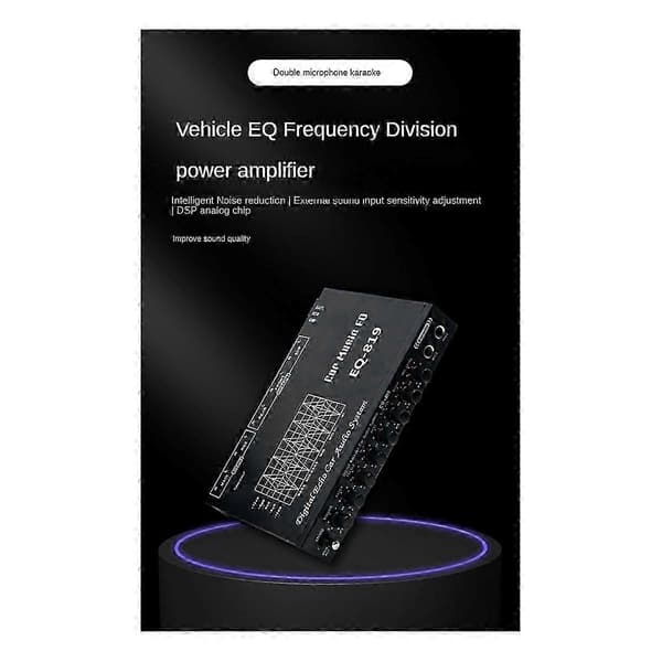 EQ-819 Bilequalizer Multifunksjonell Bil Audio EQ Tuning Crossover Forsterker Parametrisk Equalizer Bil Black
