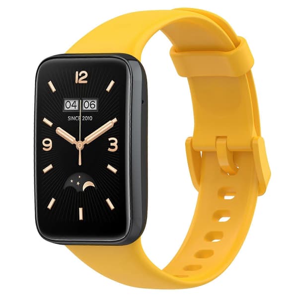 Ensfarvet silikone urrem til Xiaomi Mi Band 7 Pro Yellow