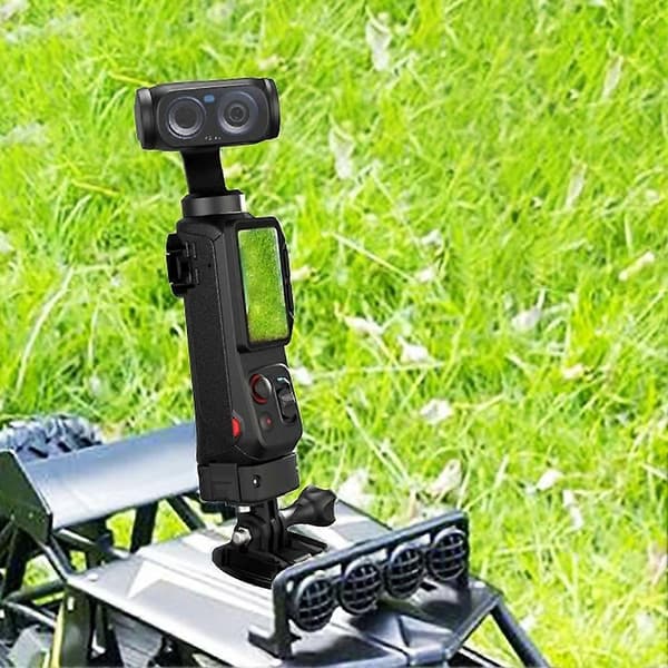 Kompatibel med Insta360 Luna Ultra Universal Metall Ladeadapter Base Kameratilbehør Black