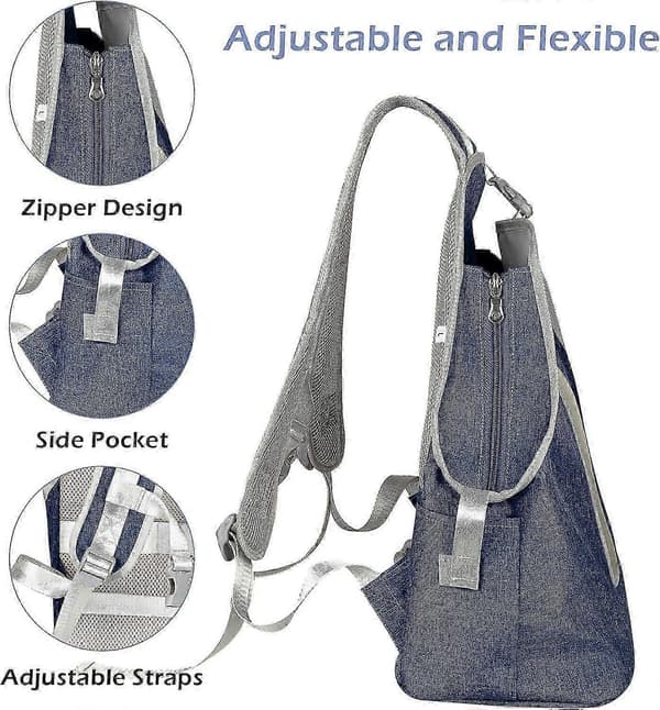 Small Cat Dog Backpack Travel Hiking Front Pocket Storage Removable Pad Ventilation Mesh