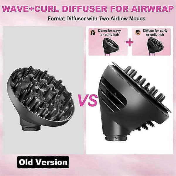 Airwrap Diffuser HS01 HS05 HS08 - Bølge- og krøllehårdiffuser med dobbelte luftstrømstilstande