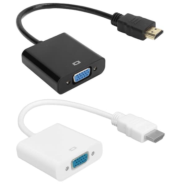 HD Multimedia Interface til VGA-adapterkonverterkabel til computer, bærbar computer, skærm, projektor