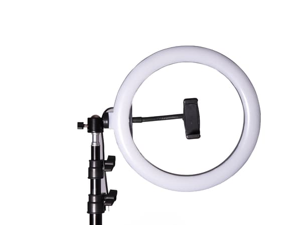 LED ring light 26 cm 60W USB with stand 220 cm and mobile holder 820