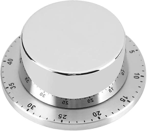 [13]Professional Manual Timer, 60 Minute Mechanical Kitchen Timer With Magnetic Base, Countdown Cooking Baking Time Tool, Loud Alarm Sound