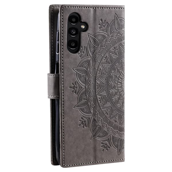 SKALO Mandala Wallet Case for Samsung Galaxy A37 5G - Grey grå gray