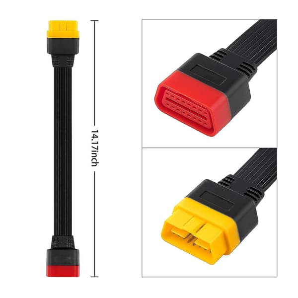 Ny OBD OBD2 forlængerkabelstik til Launch X431 V/Easydiag 3.0/Mdiag/Golo Main 16Pin han til-A1