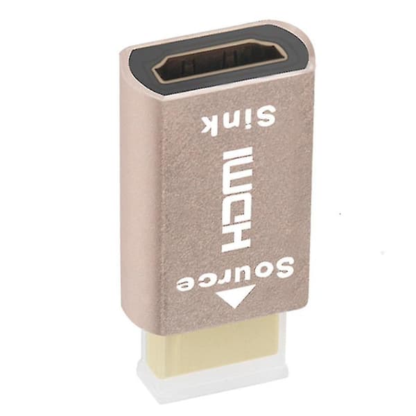 Låsskärmssignalhållare KVM HDMI2.0 Virtuell adapter EDID DDC Dummy Plug för Display Emulator Up-A1 Golden