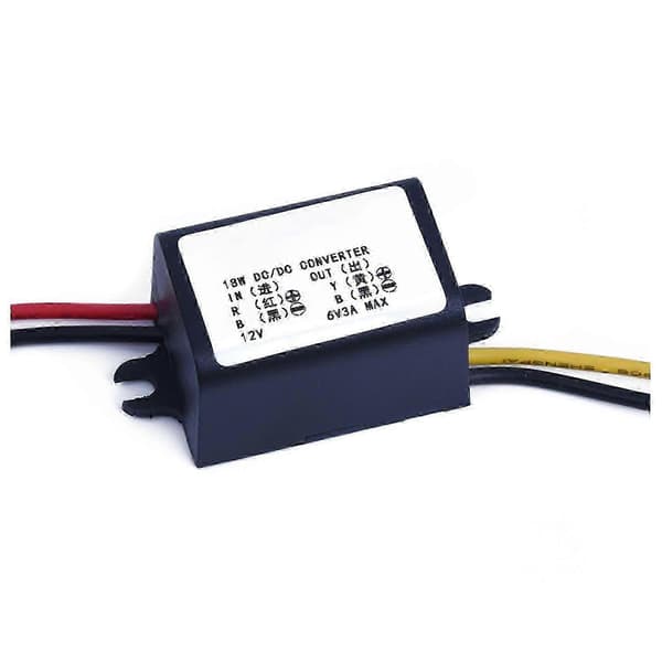 2X 12V til 6V DC-DC Buck Converter Modul Strømforsyning Spændingsregulator black