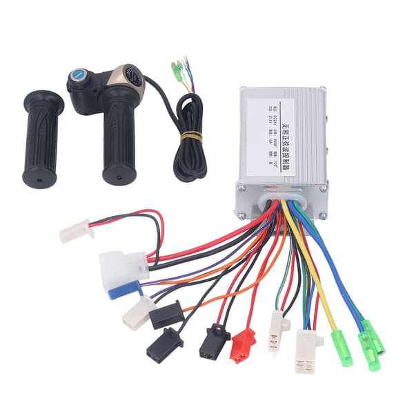 24V 350W Brushless Motor Controller with Twist Throttle and Lock Key for Electric Bikes
