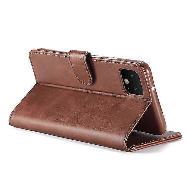 LC.IMEEKE til Google Pixel 4 / 4XL Kalvetekstur Horisontal Flip Læder... Brown