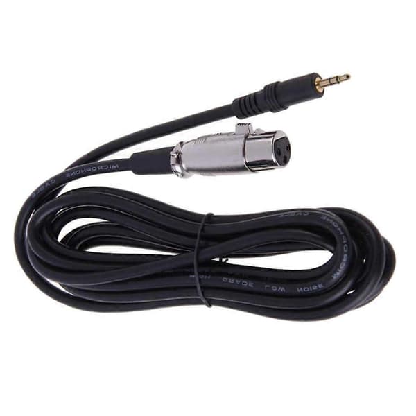 2,5 m 3-pin XLR hunn til 3,5 mm 1/8\" hannplugg mikrofon lydkabel