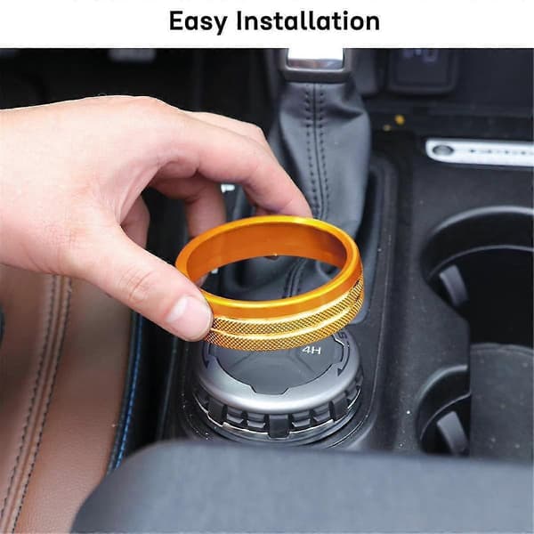 Aircondition Headlight Switch Knap Hjul Træk Trailer Gear Switch Knap Cover Til 2021-2023 (gul)