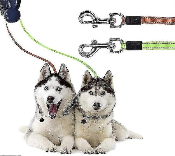 Dual Retractable Dog Leash, 3m Flexible Retractable Dog Leash Double Leash
