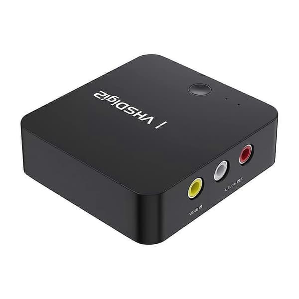 AV-videospiller, analog video til digital konvertering Lagre til SD/USB, for, videospiller, Hi8, videokamera, DVD-spiller Black