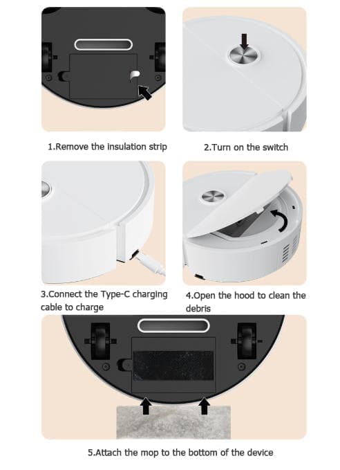 [13]Rechargeable Mini Robot Vacuum Cleaner with Mop, Compact Floor Cleaning Machine Pink