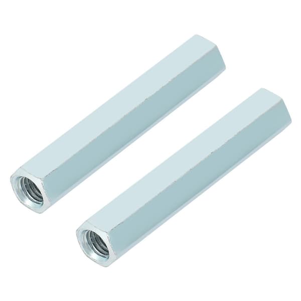 Lång Hex Kopplingsmutter, 2st Kolstål Kopplingsmuttrar M8 X 66 Lång Stångmutter Hex Kopplingsmutter Hexagonal Hylsa Distans Gängad Stång Pinnbult
