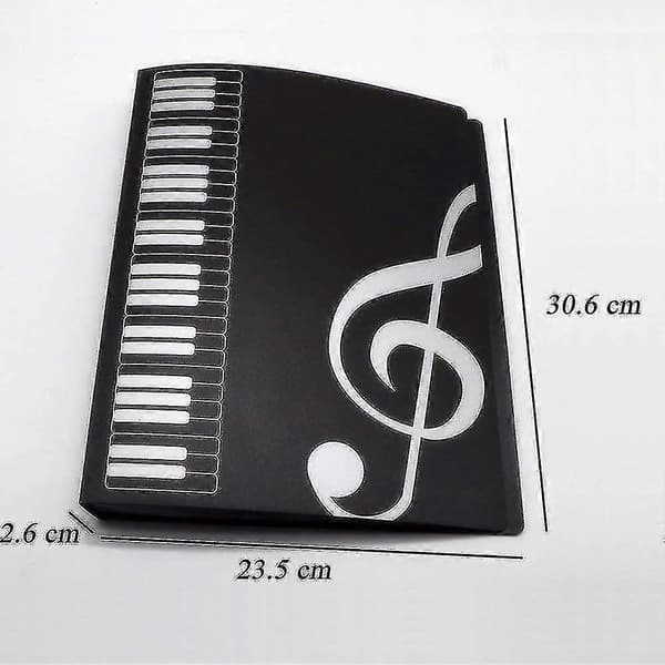 A4 Musikkmappe Korpsmappe Pianomusikkmappe Vanntett Musikkmappe Svart