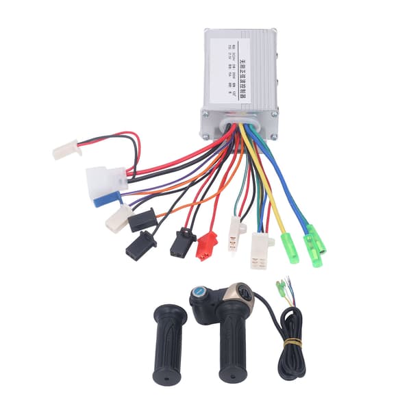 24V 350W Brushless Motor Controller with Twist Throttle and Lock Key for Electric Bikes