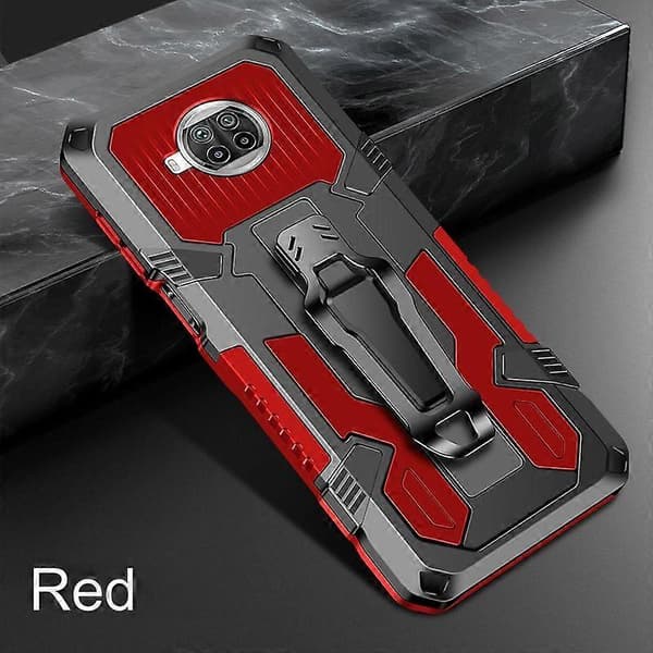 För Xiaomi Mi 10T Lite 5G PC + TPU-fodral Red