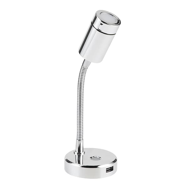 12V DC 1500LM LED Reading Light Rotatable Adjustable Marine Car Table Lamp USB Charging Interface