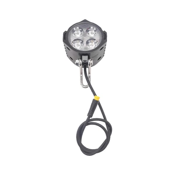 Ebike LED-frontlykt 36V 48V 3-pinners horn 4 LED-lys for scooter sykkel Black