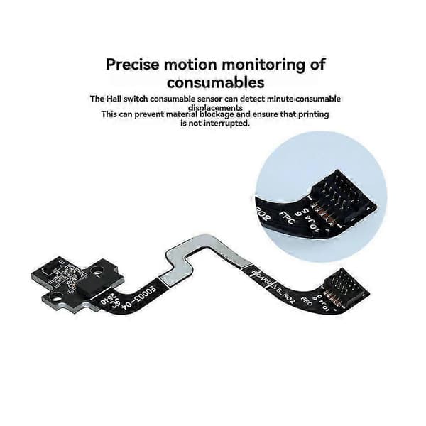 Velegnet til Bambu P1-serien ekstruder filament sensor Hall-switch board P1S P1P 3D-printerdele Black