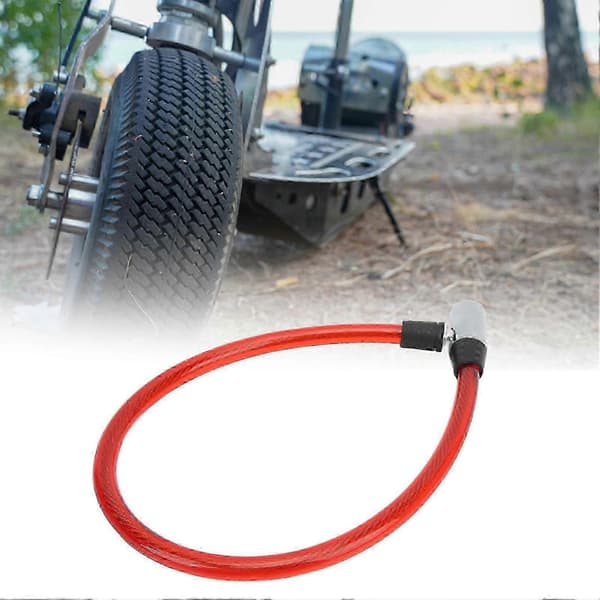 Robust Durable Steel Wire Bike Cable Lock Portable Easy Use for Bicycle Motorcycle Gate Red