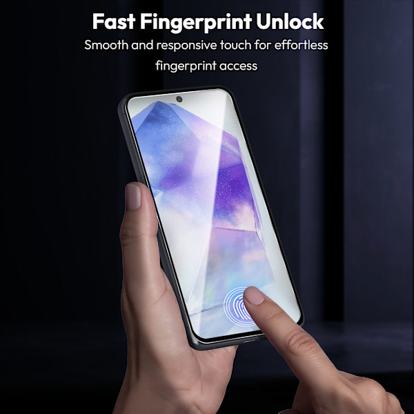 2-Pack Samsung A55 Screen Protector - Tempered Glass | [Automatic Installation] - Bubble-Free Samsung A55