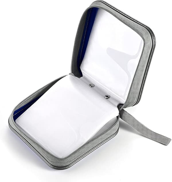 DVD-etui - Bærbar CD/DVD-holder for oppbevaring (48 kapasitet, blå)