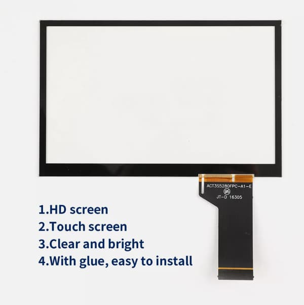Replacement LCD Touch Screen for Volkswagen MIB System - Compatible TDO-WVGA0633F00045 - High-Resolution Digitizer Screen for Car Radio CD/DVD - OEM
